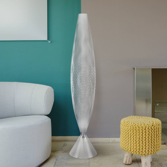 Golvlampa Koral av biomaterial, glasklar 115 cm