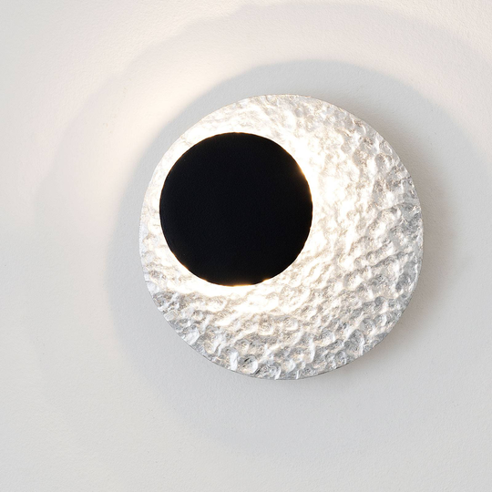 LED-vägglampa infinity i silver, Ø 26 cm