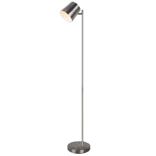 LED-golvlampa Blake med batteri, dimbar, nickel