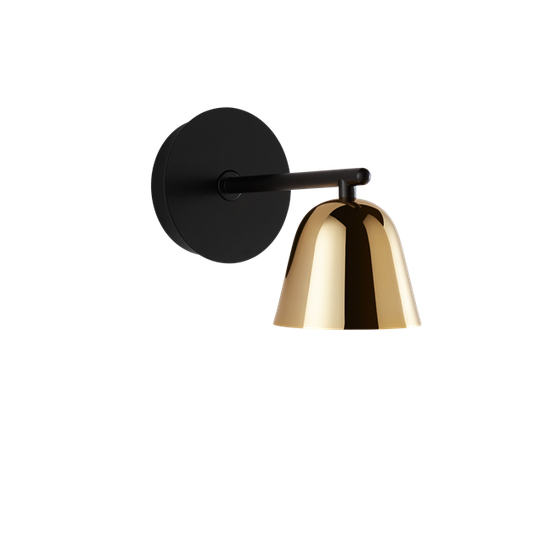 Parachilna Lighto A Vägglampa Mattsvart/Guldglansig