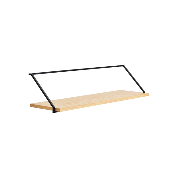 Rail Shelf Black Natural Oak