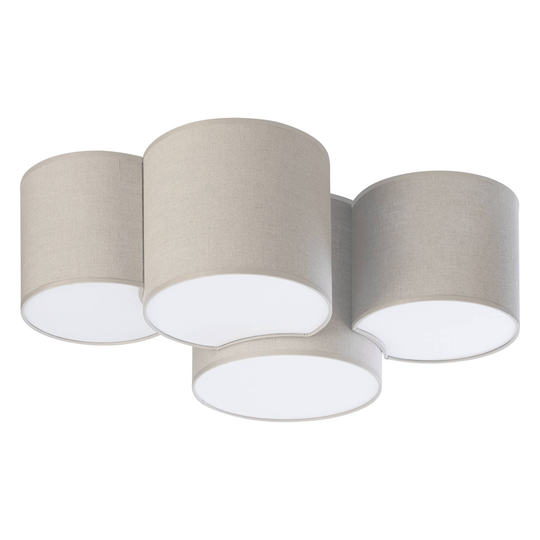 Taklampa Mona Nature, 4 lampor, lin natur