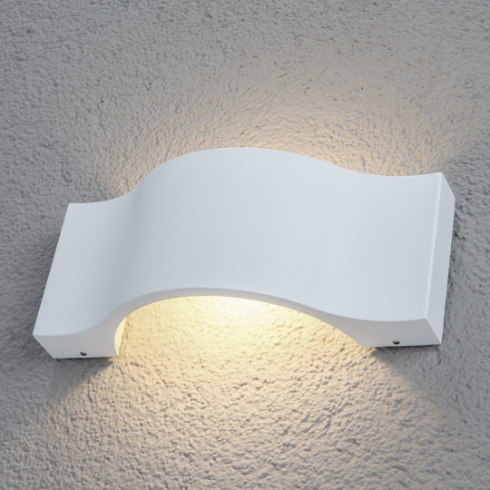 LED-utomhusvägglampa Jace, vit