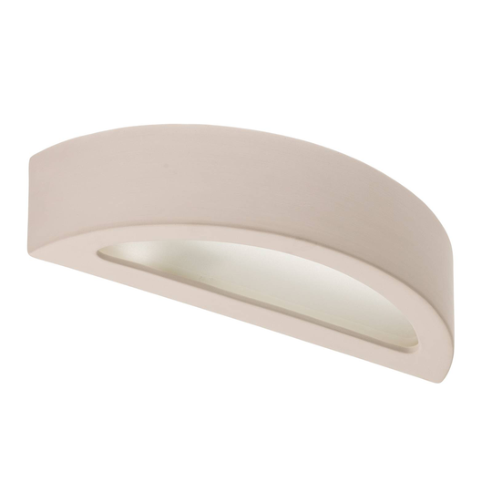 Vägglampa Bow up/down av keramik vit bredd 38 cm