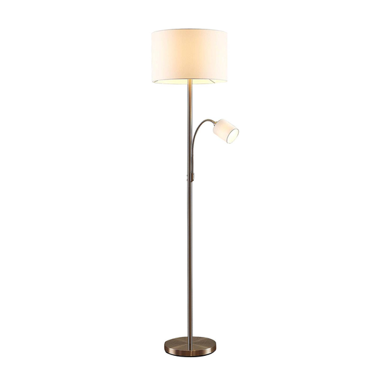 Lindby Jaileen tyggolvlampa, läslampa, vit