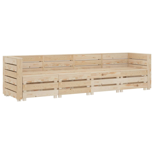 vidaXL Pallsoffa 4-sits trä