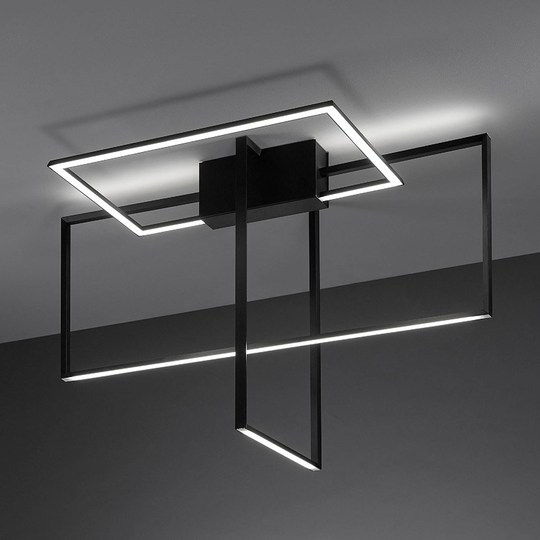 LED-taklampa Area i svart