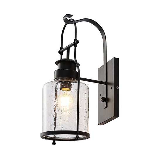 Lindby Rozalie vägglampa, lykta, svart