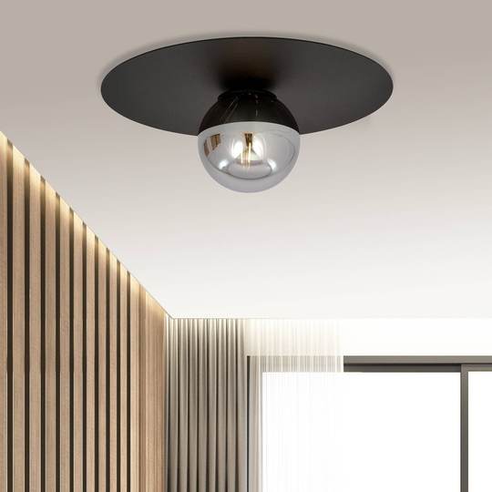 Taklampa Solar, svart/grafik, 1 lampa