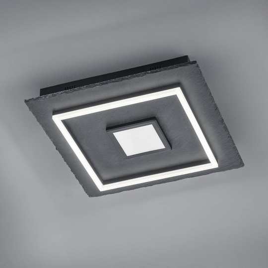 LED-taklampa Corbie, switchdim, kantig