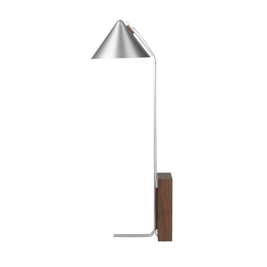 Kristina Dam Studio Cone Golvlampa Borstat Aluminium & Valnöt