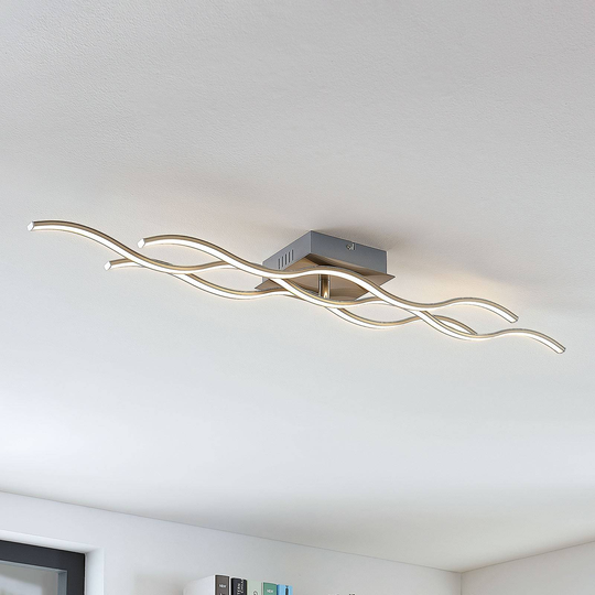 Vågig LED-taklampa Safia med tre ljuskällor