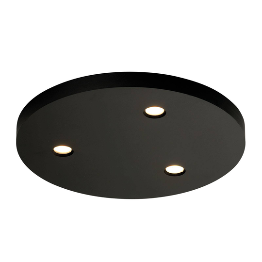 Bopp Close LED-taklampa 3 lampor rund svart