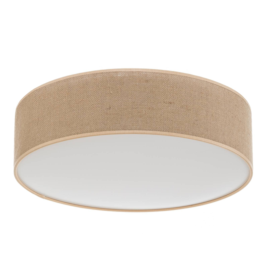 Taklampa Jute med beige skärm, Ø 48 cm