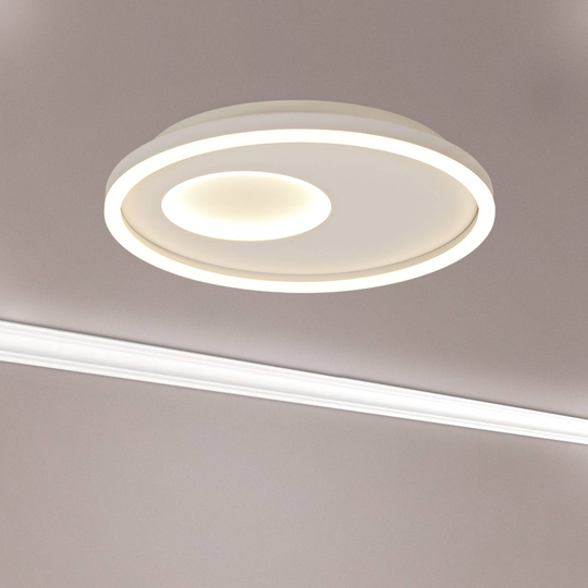 LED-vägglampa Krater vit tunable white dimbar