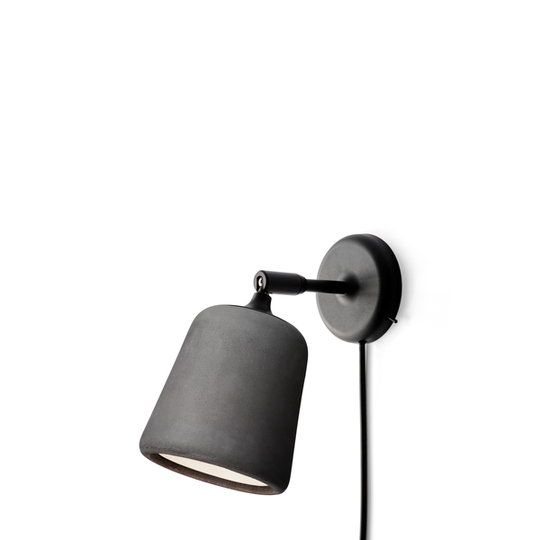 New Works Material Vägglampa Concrete Dark Grey