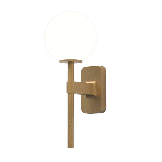 Astro Tacoma vägglampa mässing antik, glas opal