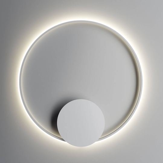 Fabbian Olympic LED-vägglampa 3 000 K Ø80cm vit