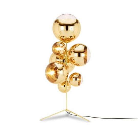 Tom Dixon Mirror Ball Chandelier Golvlampa Guld