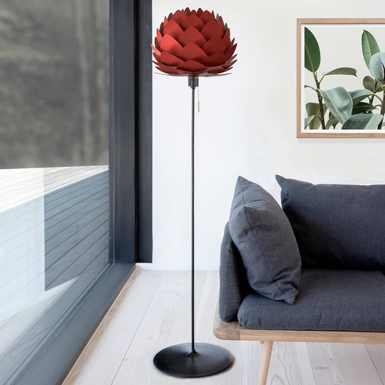 UMAGE Aluvia mini golvlampa rubinröd