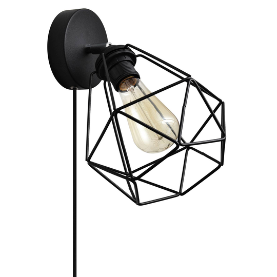 Vägglampa Karo med burskärm, höjd 18 cm