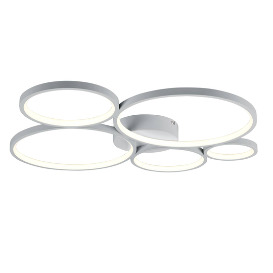 LED-taklampa Rondo, silver