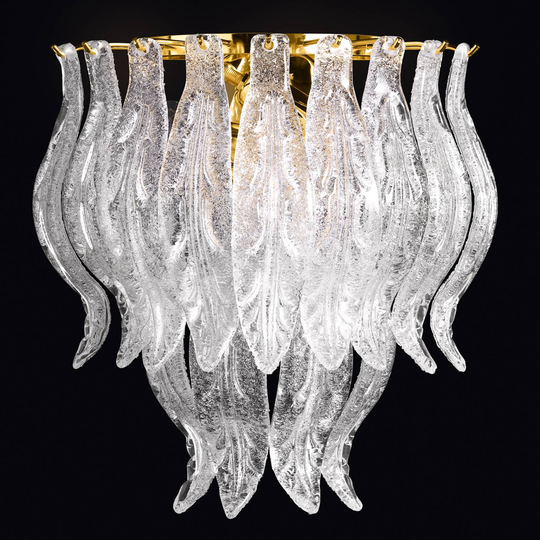 Vägglampa Petali med Muranoglas 33 cm