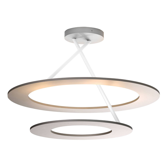 Bopp Stella LED-taklampa 2 ringar aluminium/vit