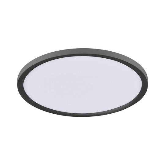 LED-taklampa Flat CCT, Ø 40 cm, svart