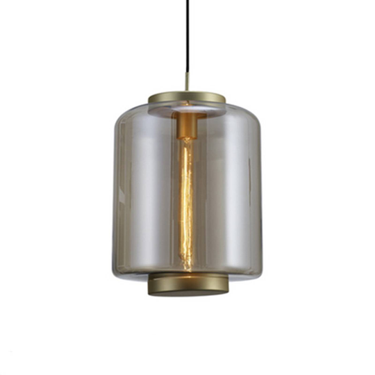 Hänglampa Jarras av glas Ø 30 cm brons