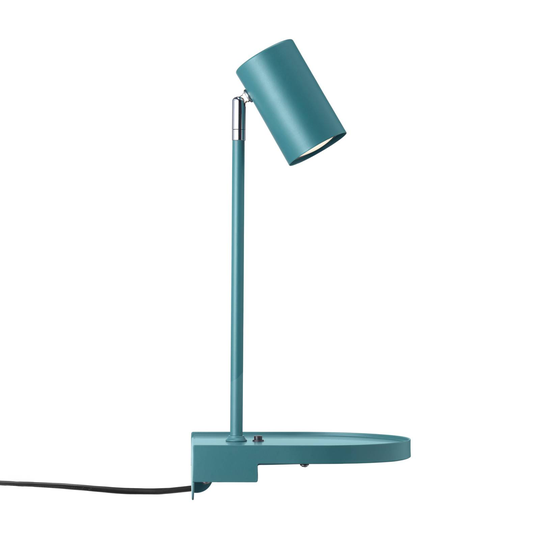 Vägglampa Cody, med hylla och USB-port, grön