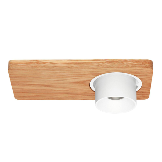 LED-taklampa Beebo S, ljust ekträ
