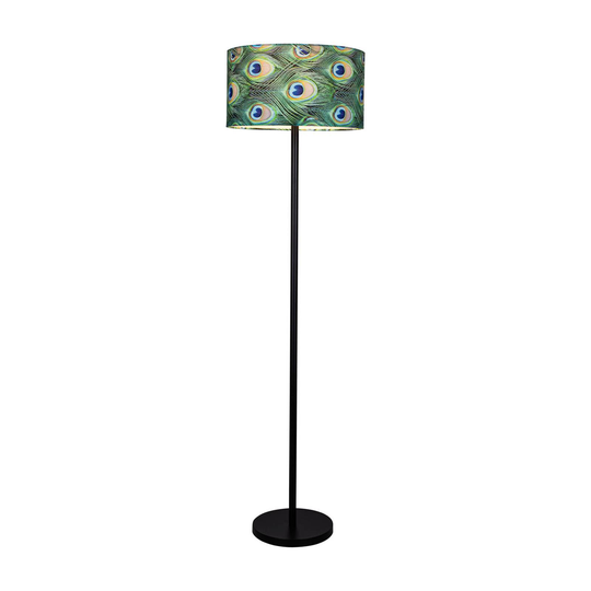 Golvlampa Pfau, Ø 45 cm, grön