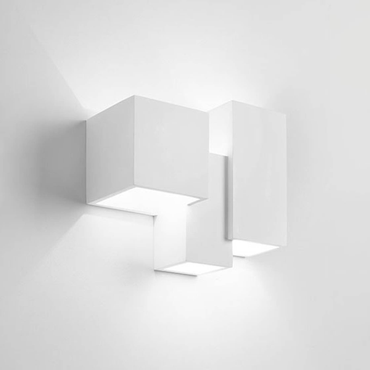 Vägglampa Heraea av gips 3 lampor