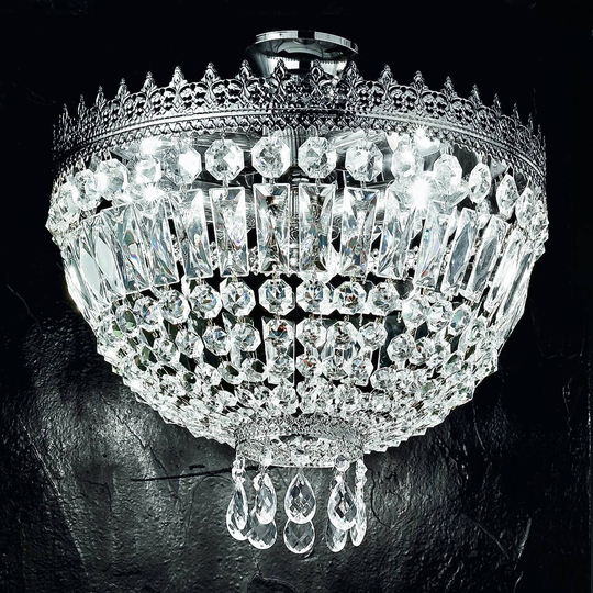 Högkvalitativ taklampa Cupola, nickel