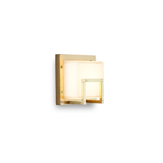 LED-utomhusvägglampa Ice Cubic 3407, av mässing