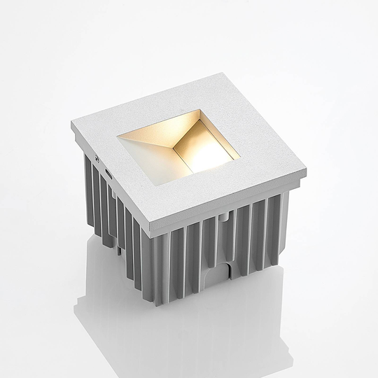 Arcchio Zamo infälld vägglampa, silver, G9, IP65