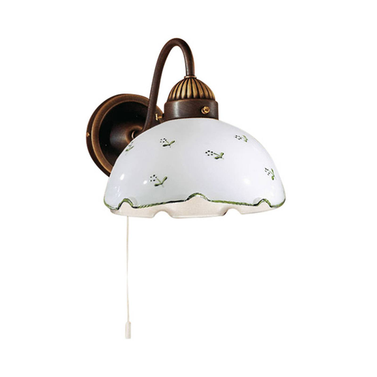 Vägglampa Nonna ströblomma, grön