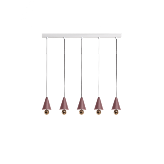 Petite Friture CHERRY LED Taklampa Linjär 5 St. Extra Liten Rödbrun