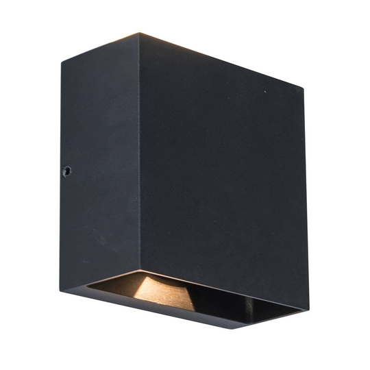 LED-utomhusvägglampa Gemini Beams, mattsvart