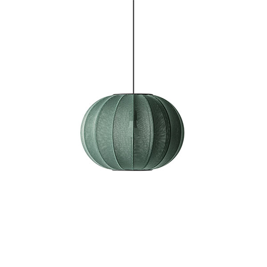 Made By Hand Knit-White Round Taklampa Ø45 Tweed Green