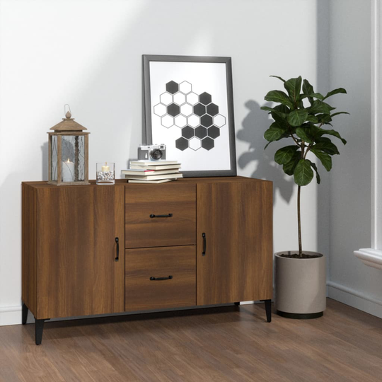 vidaXL Byrå brun ek 100x36x60 cm konstruerat trä