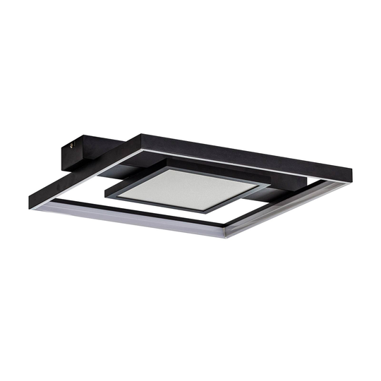 LED-taklampa 3028, kantig, svart, 2 lampor
