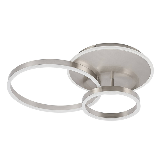 Lindby Marili LED-taklampa, ringar, nickel