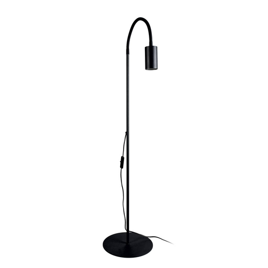 Golvlampa Eye Flex med flexibel arm, svart