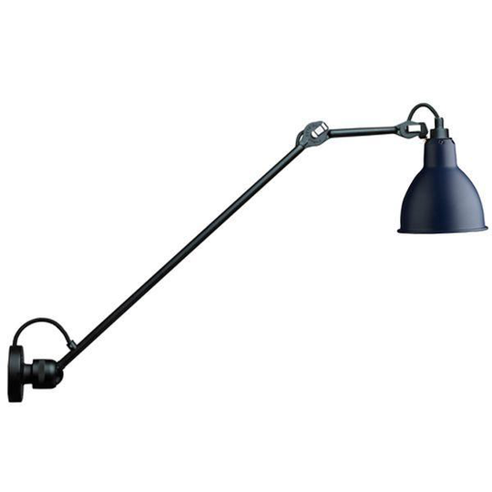Lampe Gras N304 L60 Vägglampa Matt Svart & Blå Hardwired