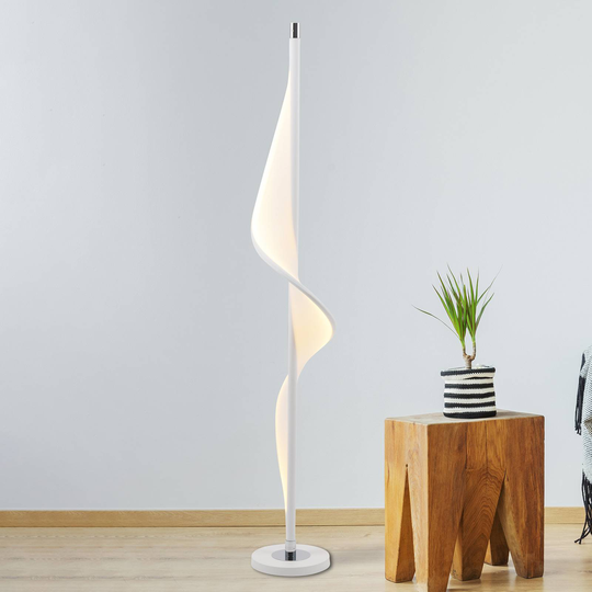 LED-golvlampa Bandera med vågformad design