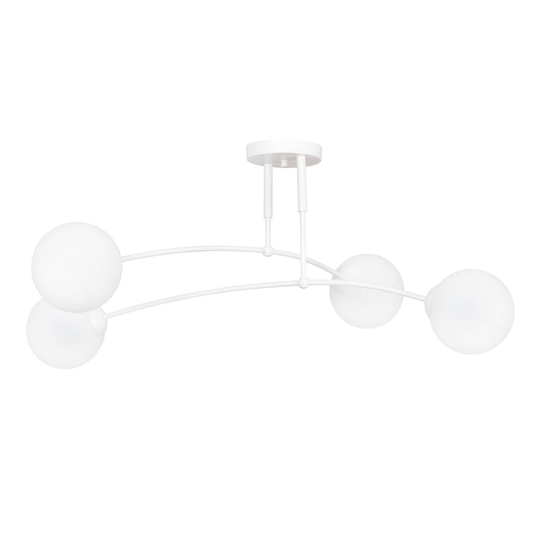 Taklampa Pregos 4, 4 lampor, vit