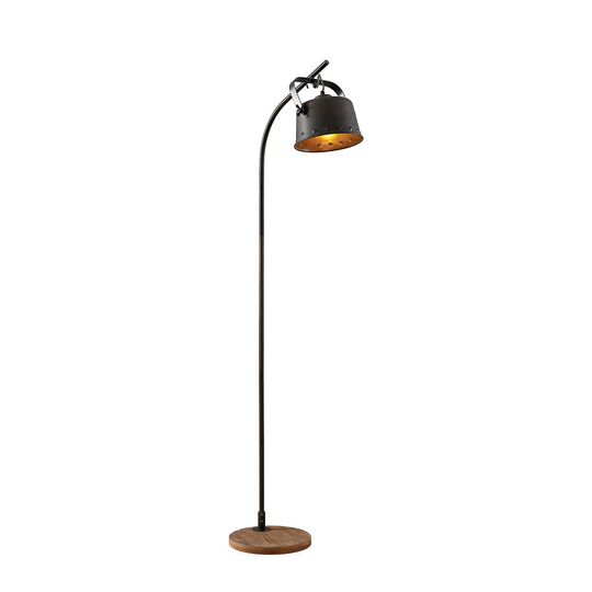 Lindby Rubinjo golvlampa med träfot, 1 lampa