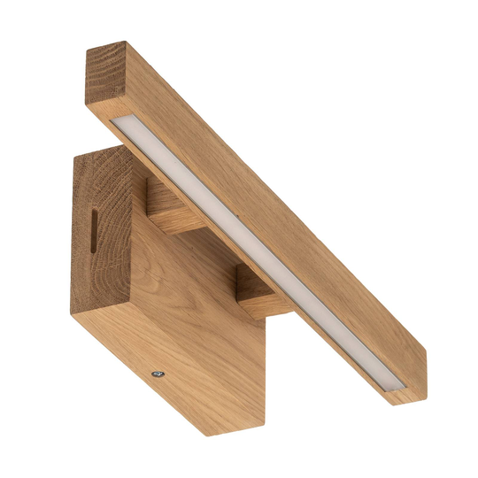 LED-vägglampa Smal, oljad ek